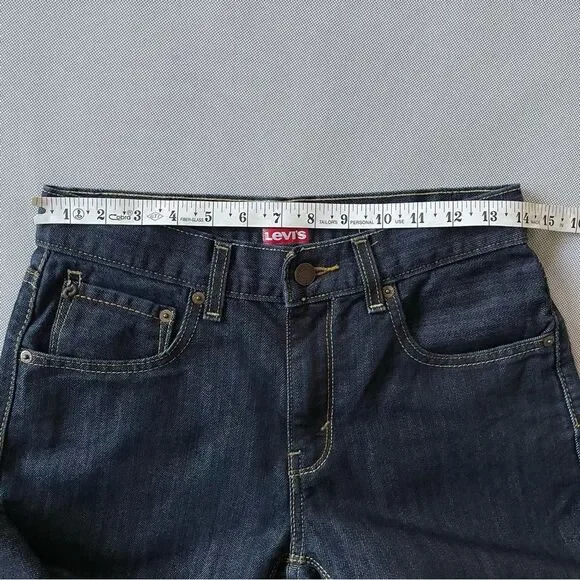 Denizen Levi’s 218 Slim Straight Fit NWOT Dark Denim Youth Size 16 Reg - Picture 5 of 10